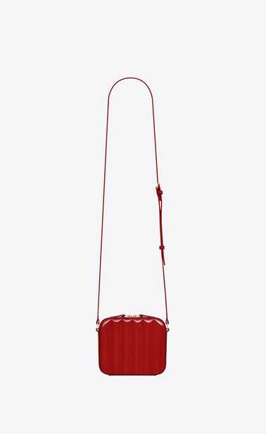Vicky toy camera bag in quilted patent leather